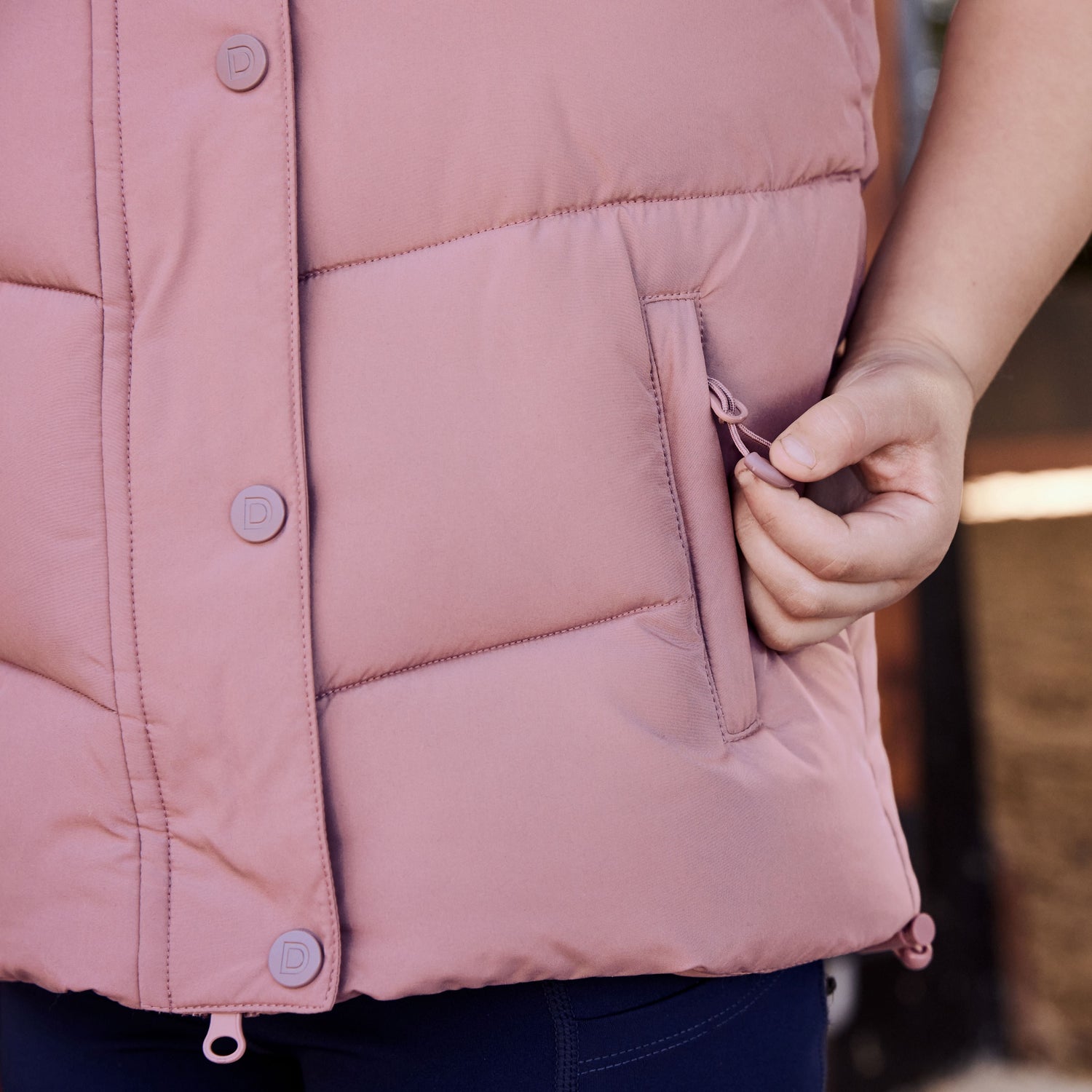 Dublin Children's Puffer Body Warmer #colour_dusty-rose