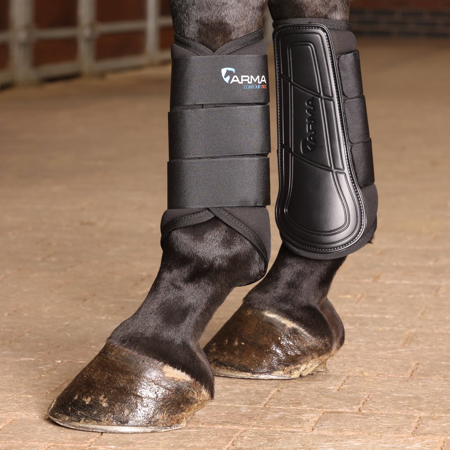 Shires ARMA Contour Pro Brushing Boots #colour_black