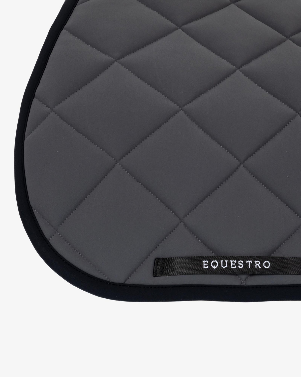 Jumping saddle pad with embroidered logo black line edition - ASPHALT