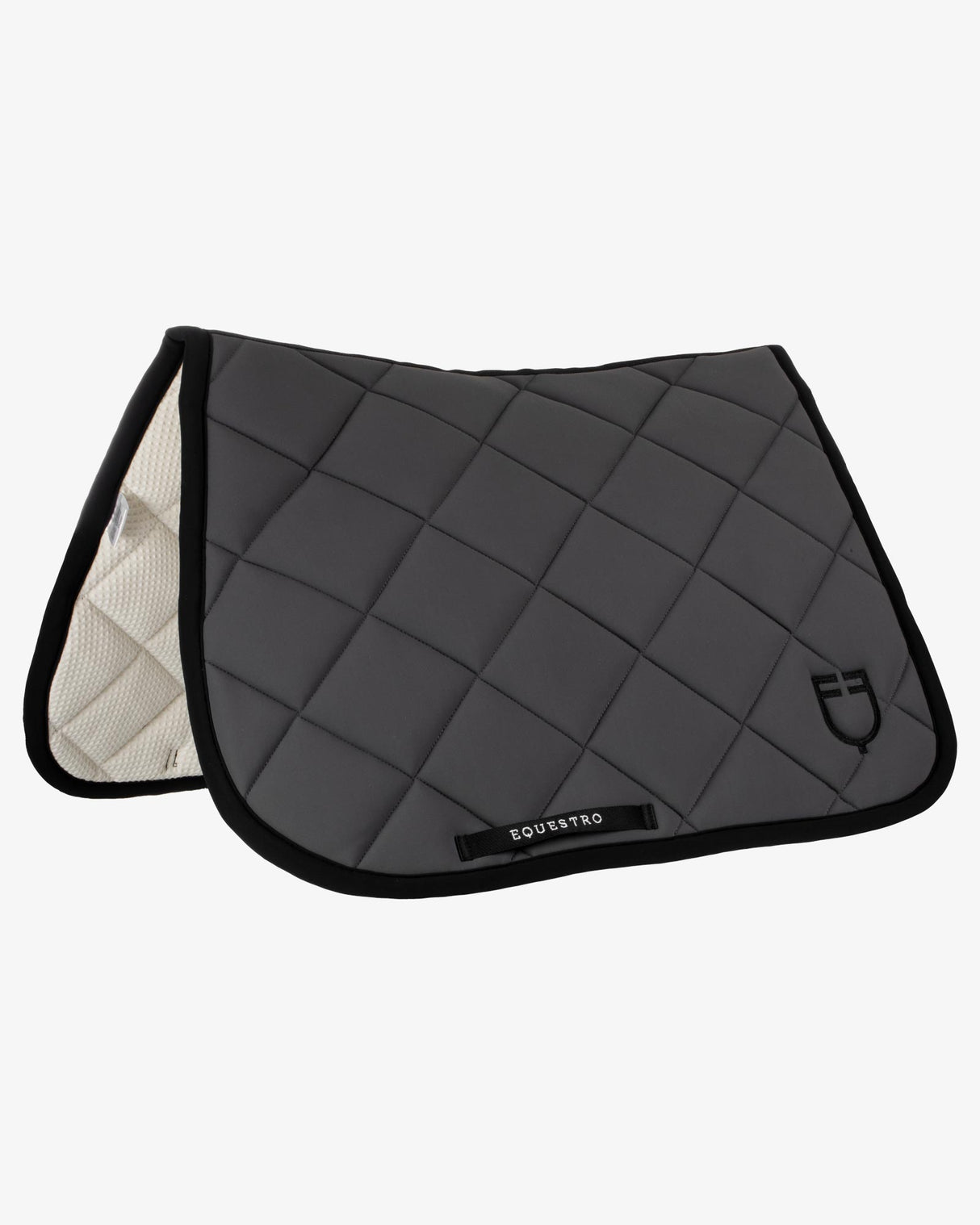 Jumping saddle pad with embroidered logo black line edition - VAPOR BLUE 75JM