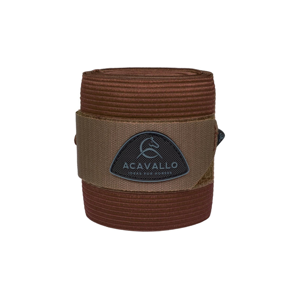 Acavallo Elasticated Exercise Bandages Fleece #colour_brown