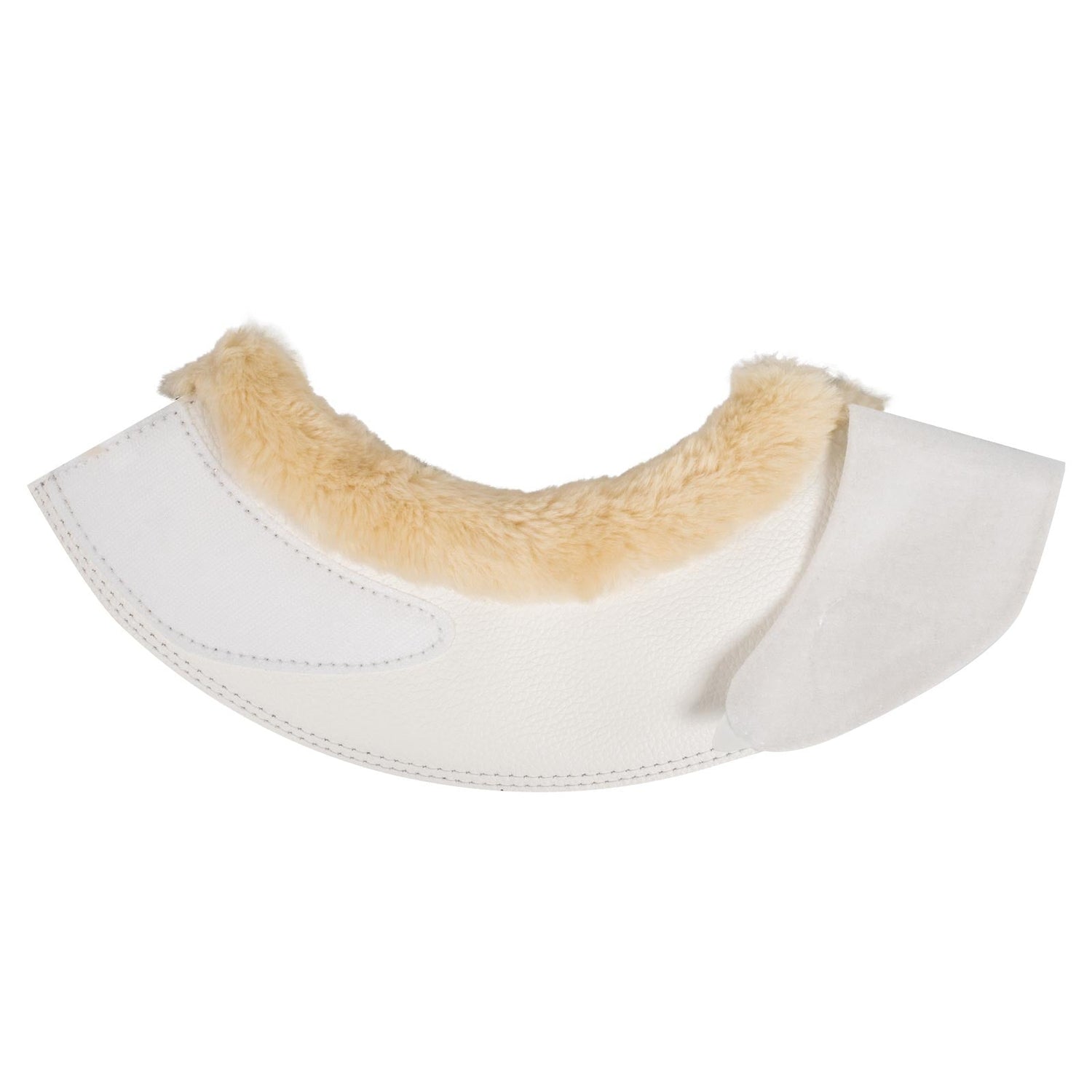 Acavallo Bell Boots Faux Sheepskin & Hook-And-Loop Closure #colour_white