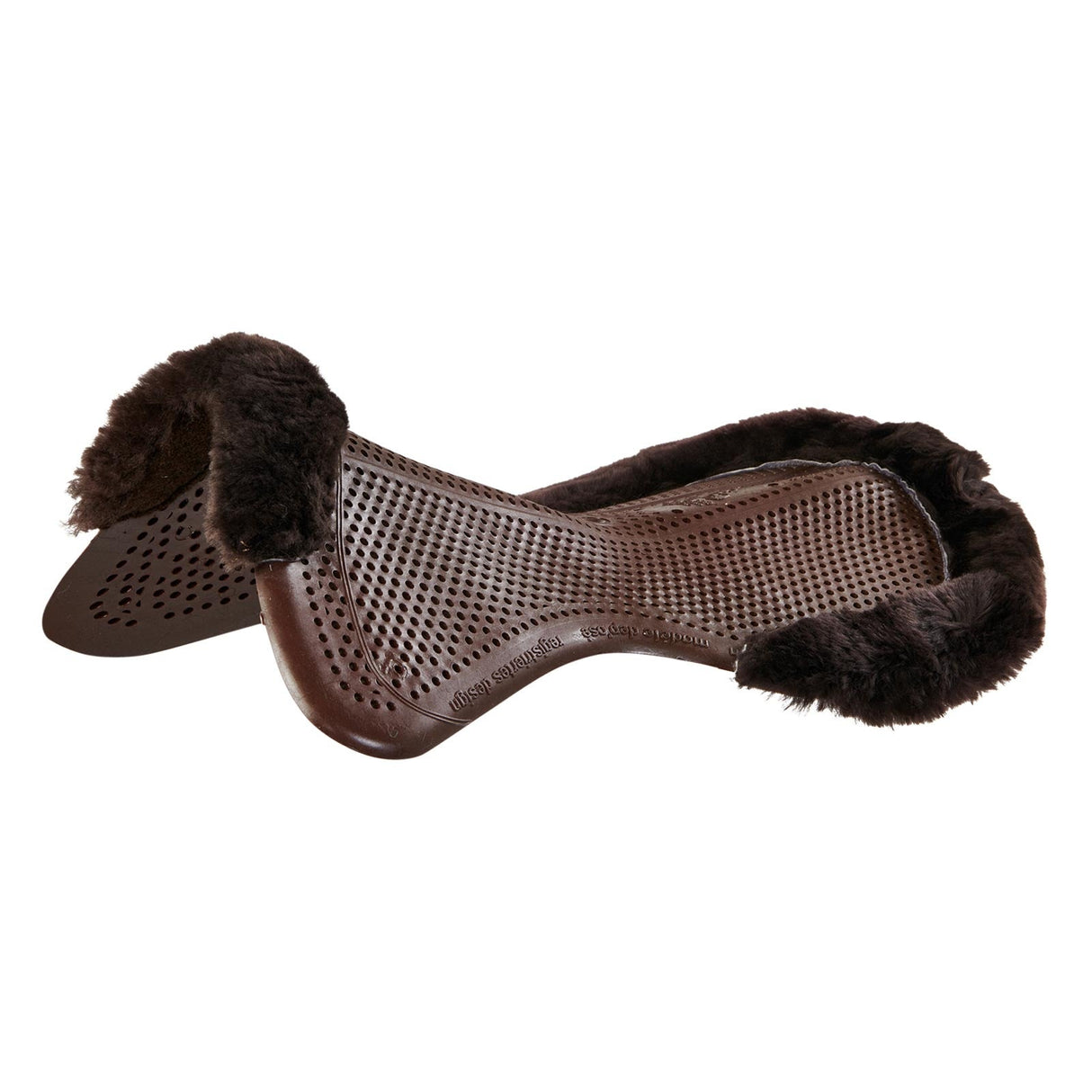 Acavallo Gel Ns-S Classic-S 1/2 Cut-Out Flat #colour_brown-brown