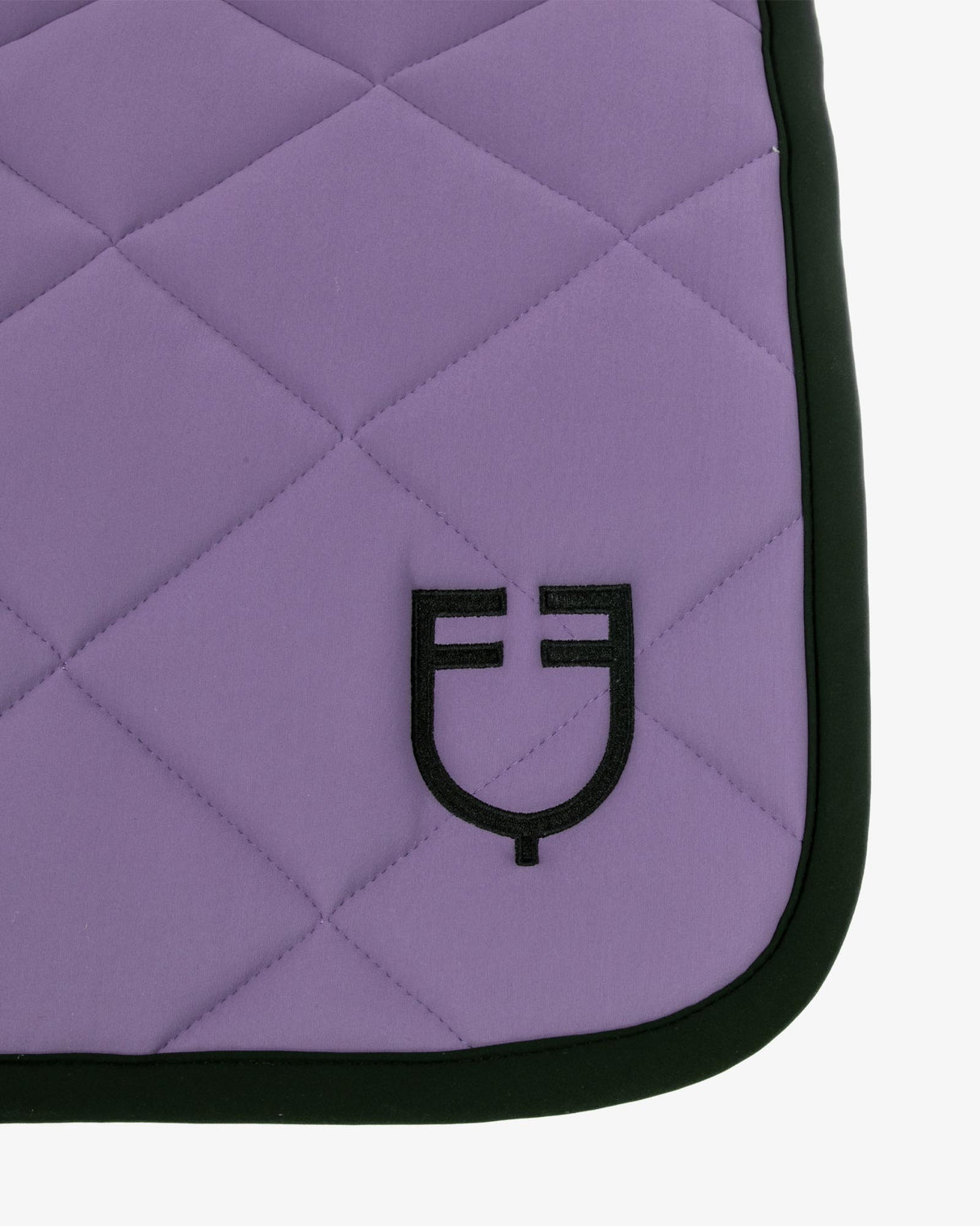 Jumping saddle pad with embroidered logo black line edition - DAHLIA PURPLE