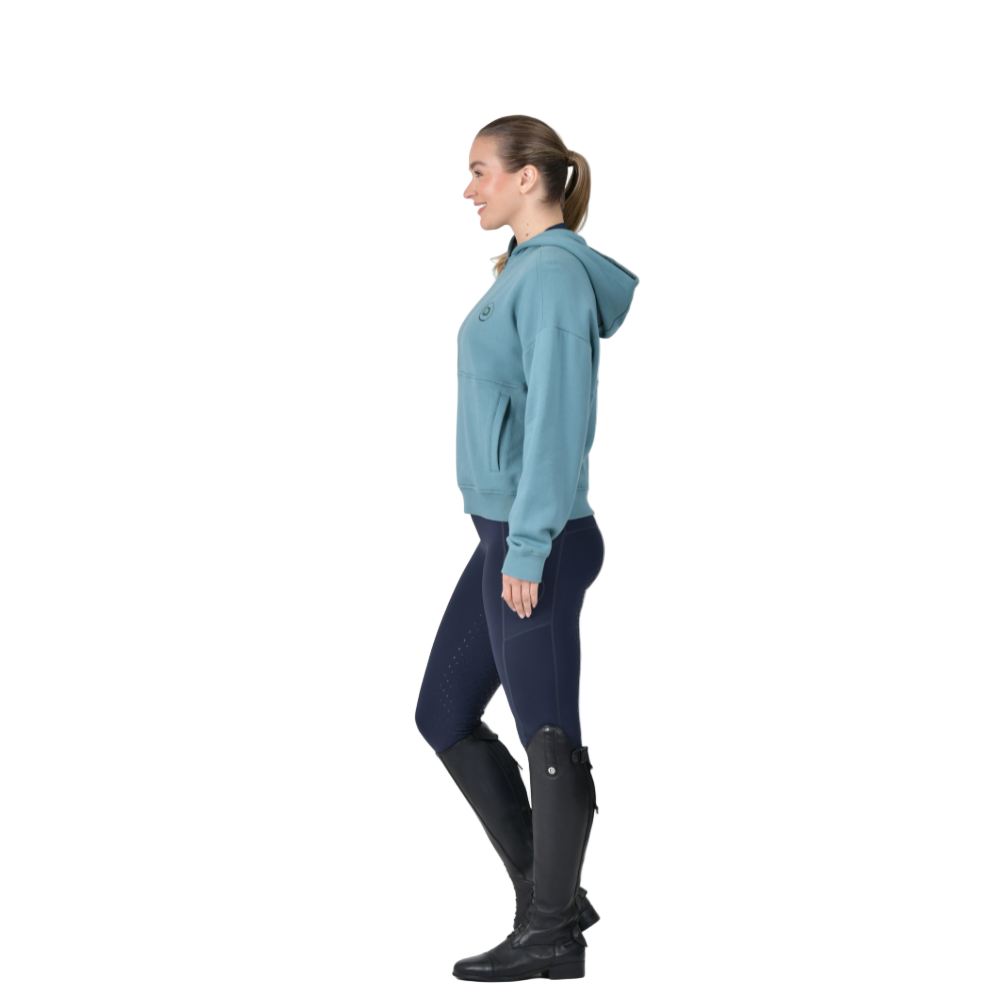 Dublin Ladies 1/4 Zip Hooded Fleece Pullover #colour_washed-teal