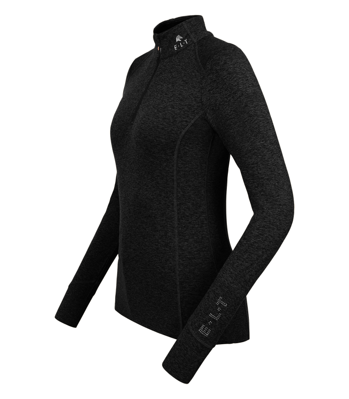 E.L.T Ladies Milano Functional-Zip Shirt #colour_black