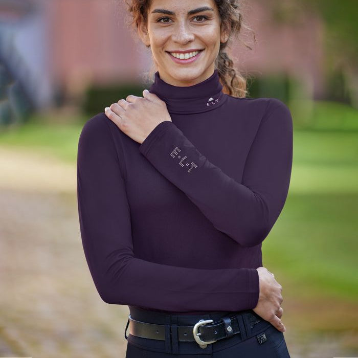 E.L.T Ladies Madison Turtleneck Shirt #colour_dark-purple