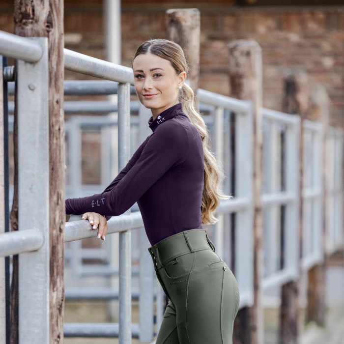 E.L.T Ladies Madison Turtleneck Shirt #colour_dark-purple