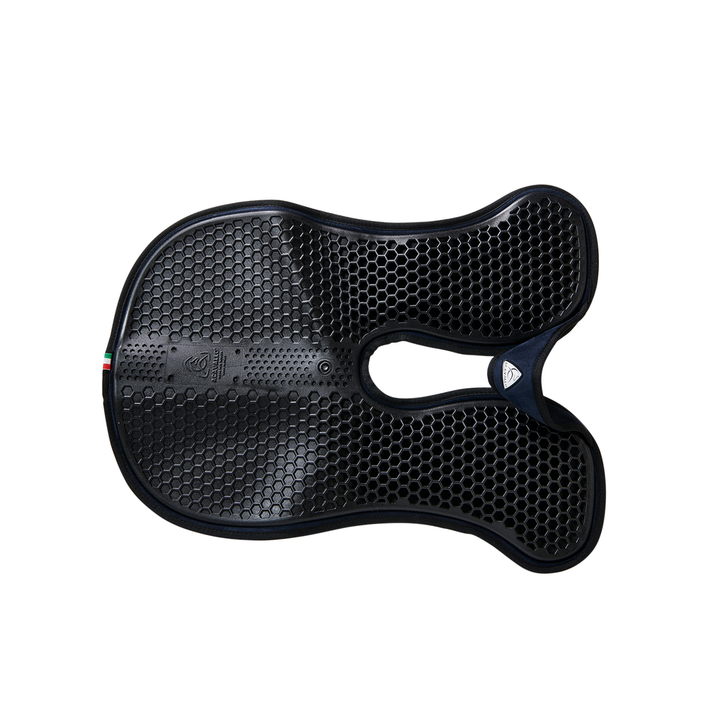 Acavallo Pad SP WFS Suede Hexagonal Gel Front Riser #colour_blue