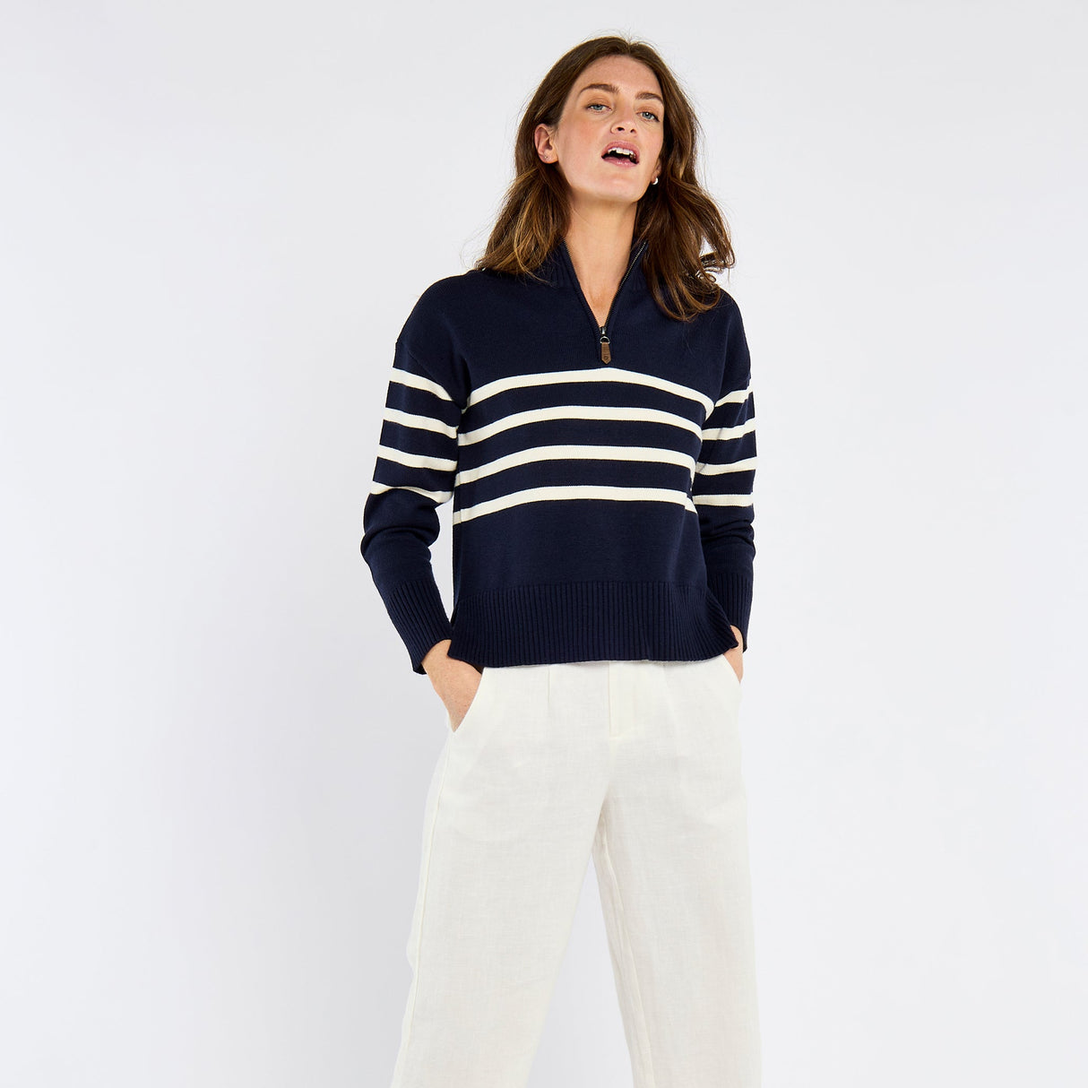 Dubarry Womens Fonthill Knitted Jumper #colour_navy