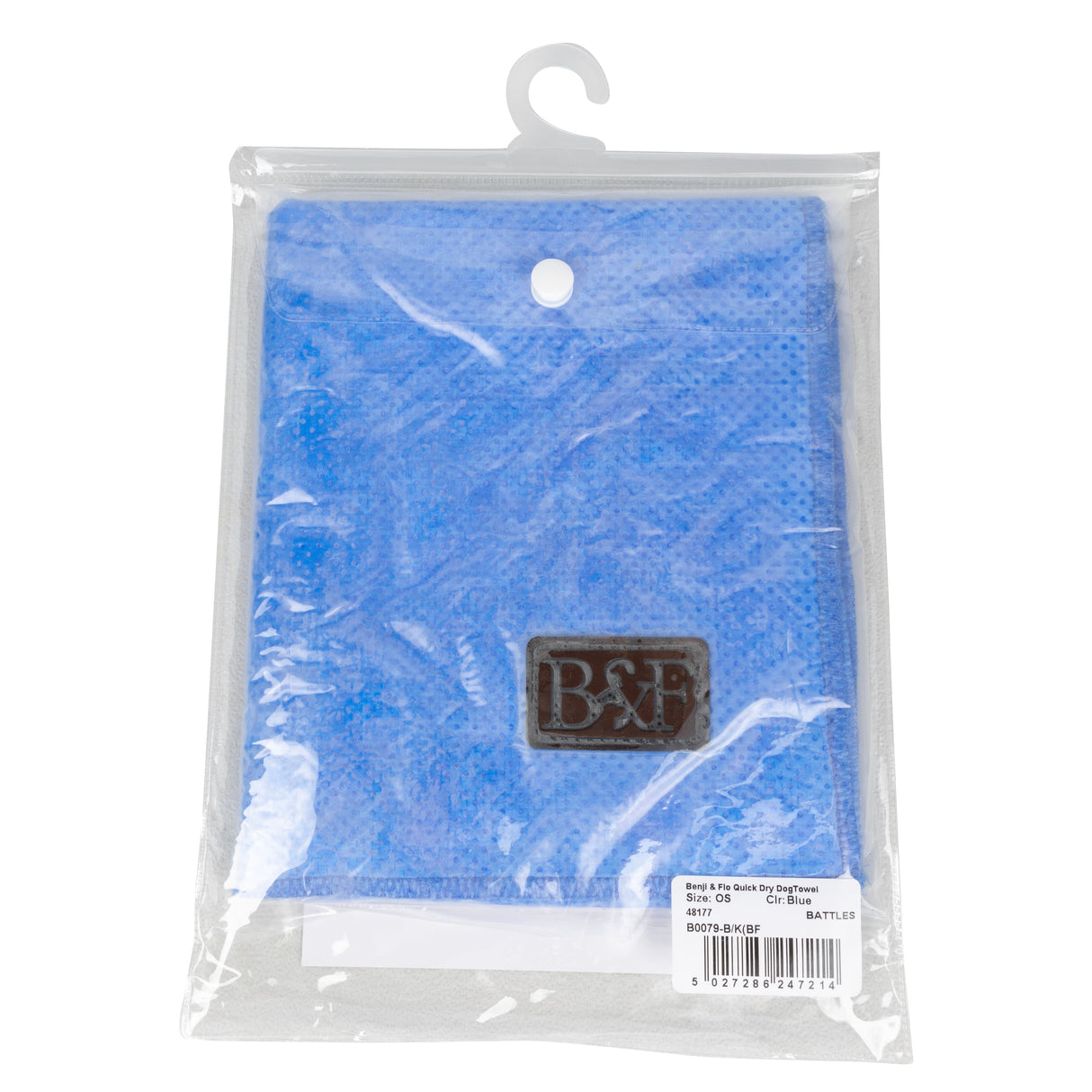 Benji & Flo Quick Dry Dog Towel #colour_blue