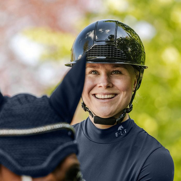 SWING H24 Lady Glossy Riding Hat #colour_black-glossy