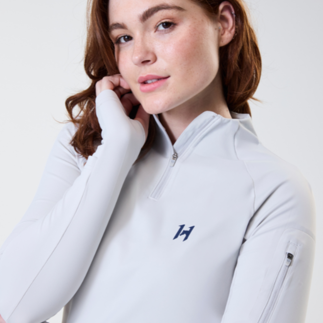 Horseware Ireland Strive Winter 1/4 Zip Top #colour_grey