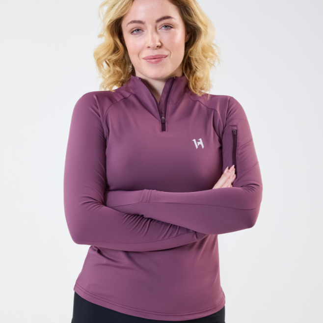 Horseware Ireland Strive Winter 1/4 Zip Top #colour_celestial-purple