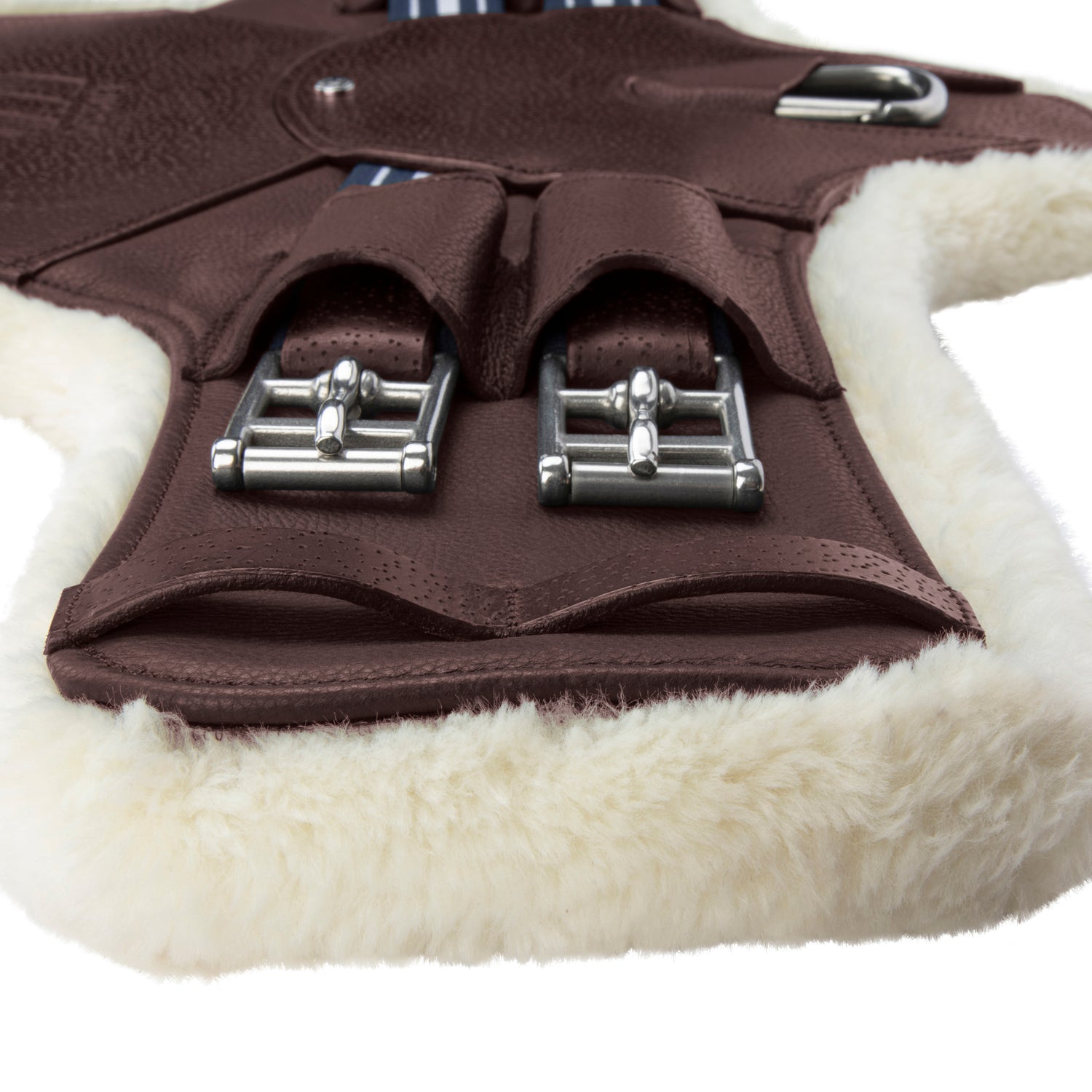 Shires Velociti Lusso Elite Short Stud Girth #colour_havana