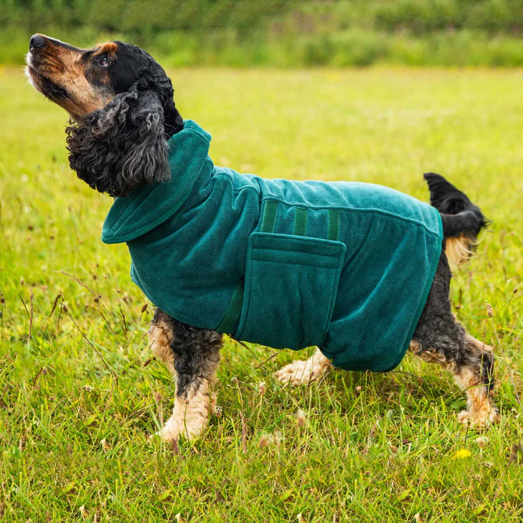 Mountain Paws Dog Robe #colour_green