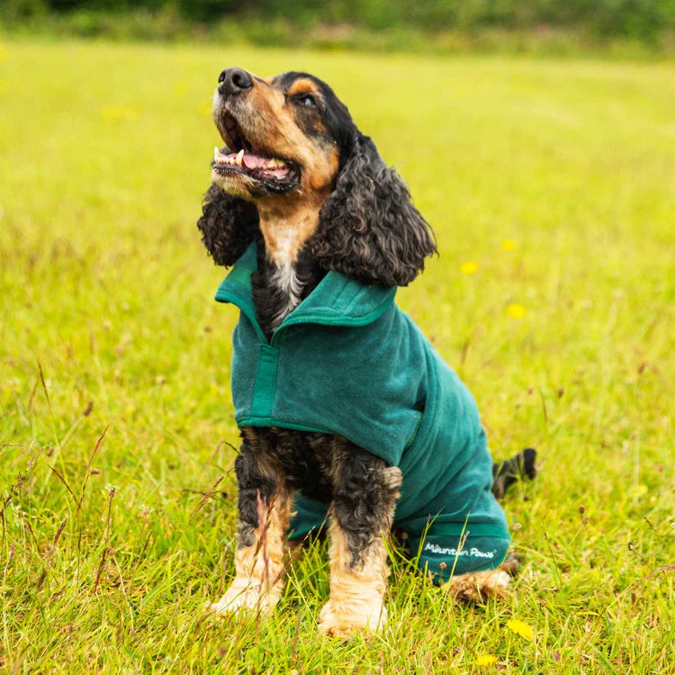 Mountain Paws Dog Robe #colour_green