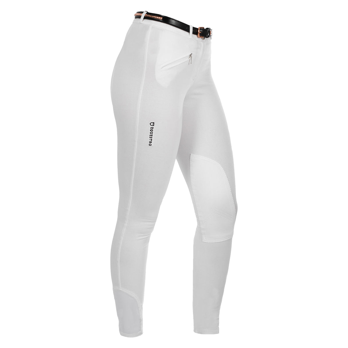 Equestro Selene Model Woman Breeches In Stretch Cotton #colour_white