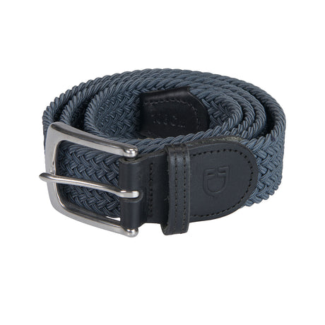 Equestro Elasticized Belt Crossed Pattern #colour_grey