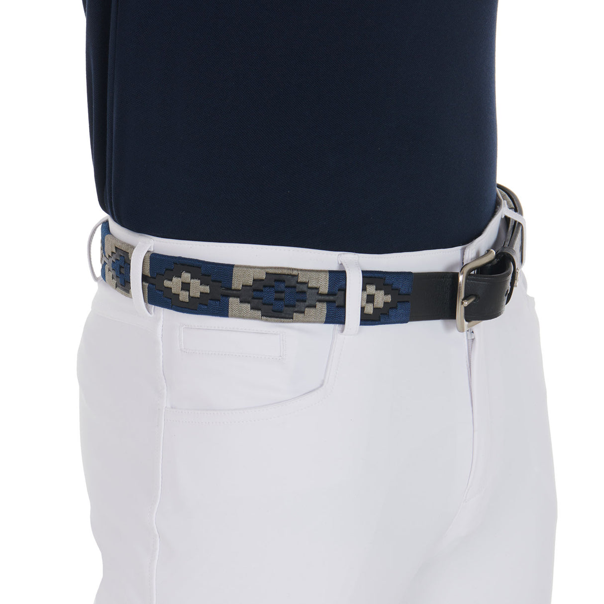 Leather belt with southwest patterm