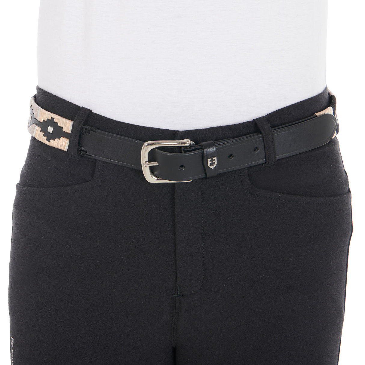 Leather belt with southwest patterm