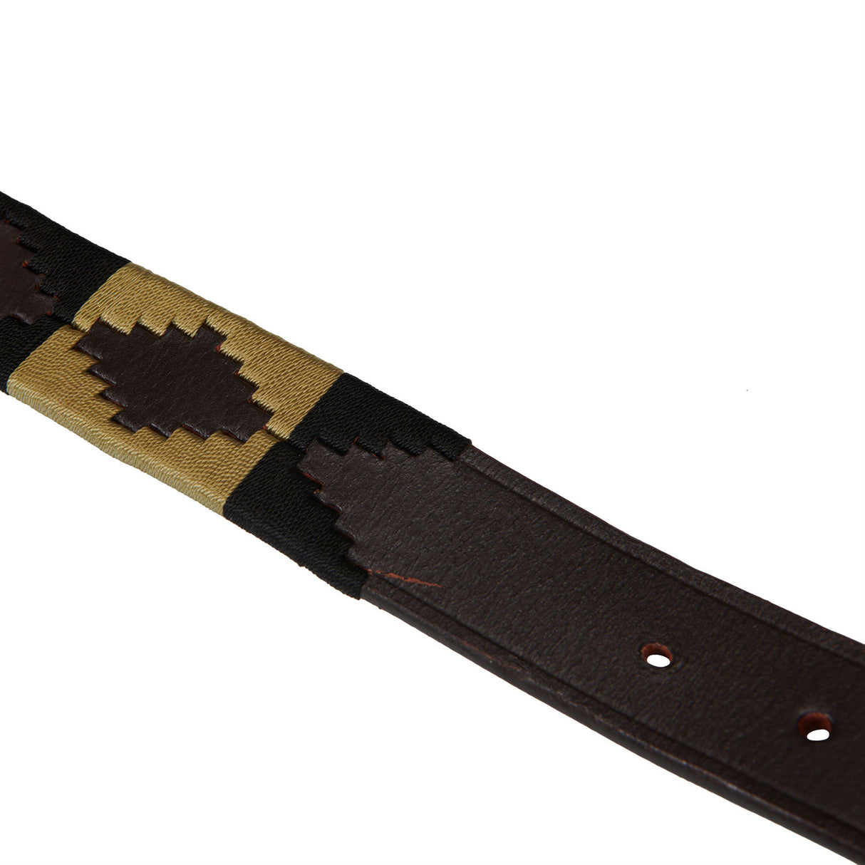 Leather belt with southwest patterm