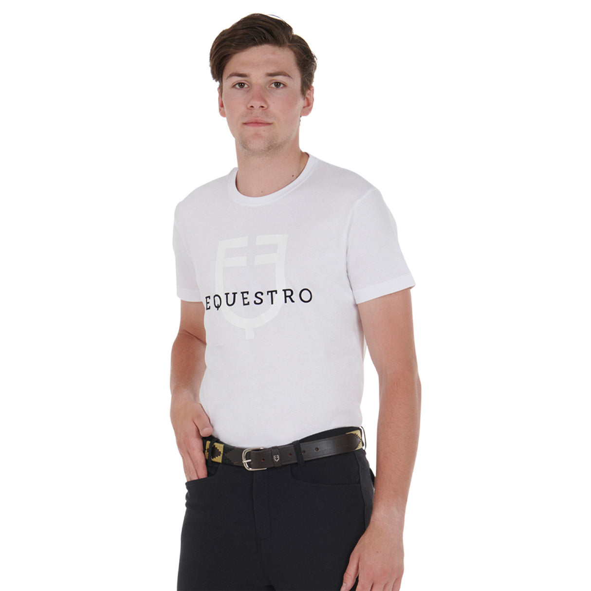 Leather belt with southwest patterm