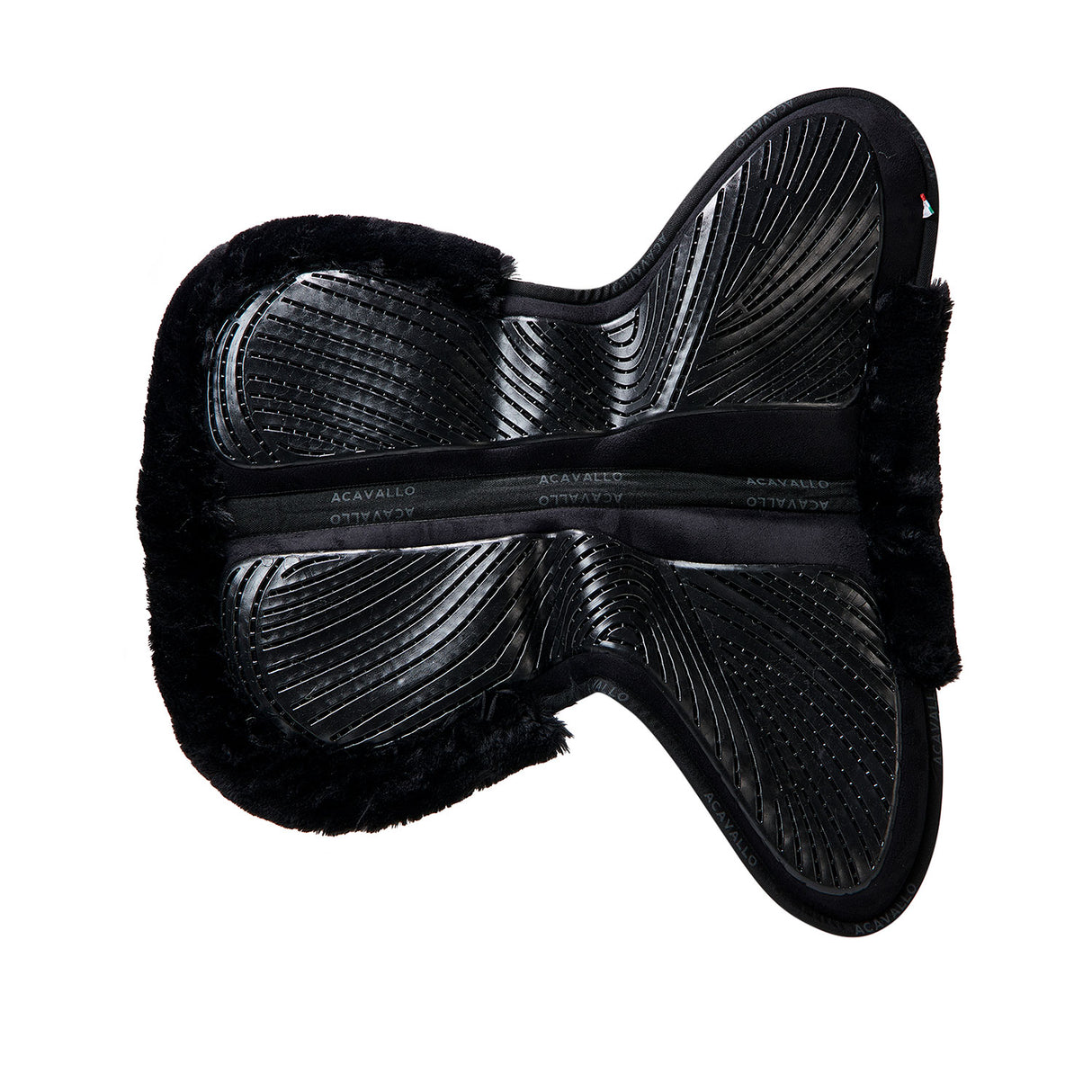 Acavallo Pad Mf-S Jccs-S Cw-Cs Suede Cut-Out Faux Sheepskin Gel Grip Flat #colour_black