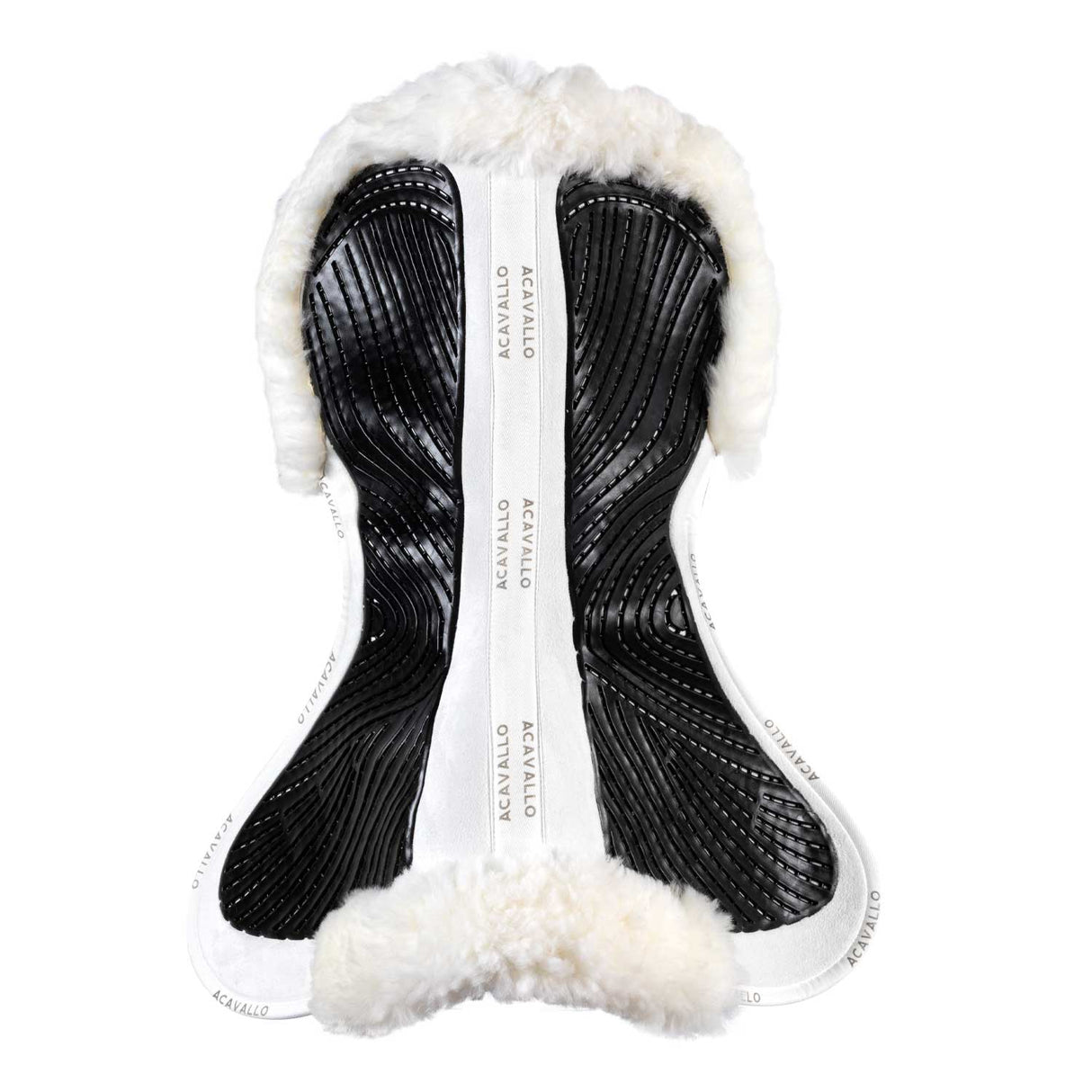 Acavallo Pad SP JCCS CW-CS Suede Cut-Out Sheepskin Twin Sided Gel Flat #colour_white-white