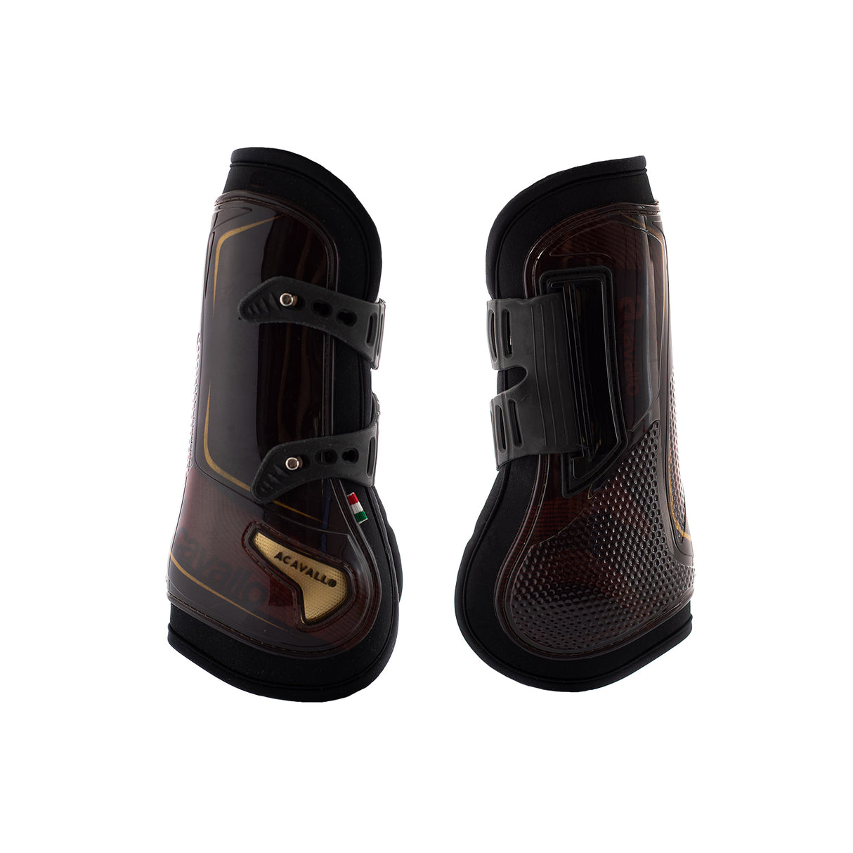 Acavallo Opera Tendon Boots Elastic And Button Fastening #colour_brown
