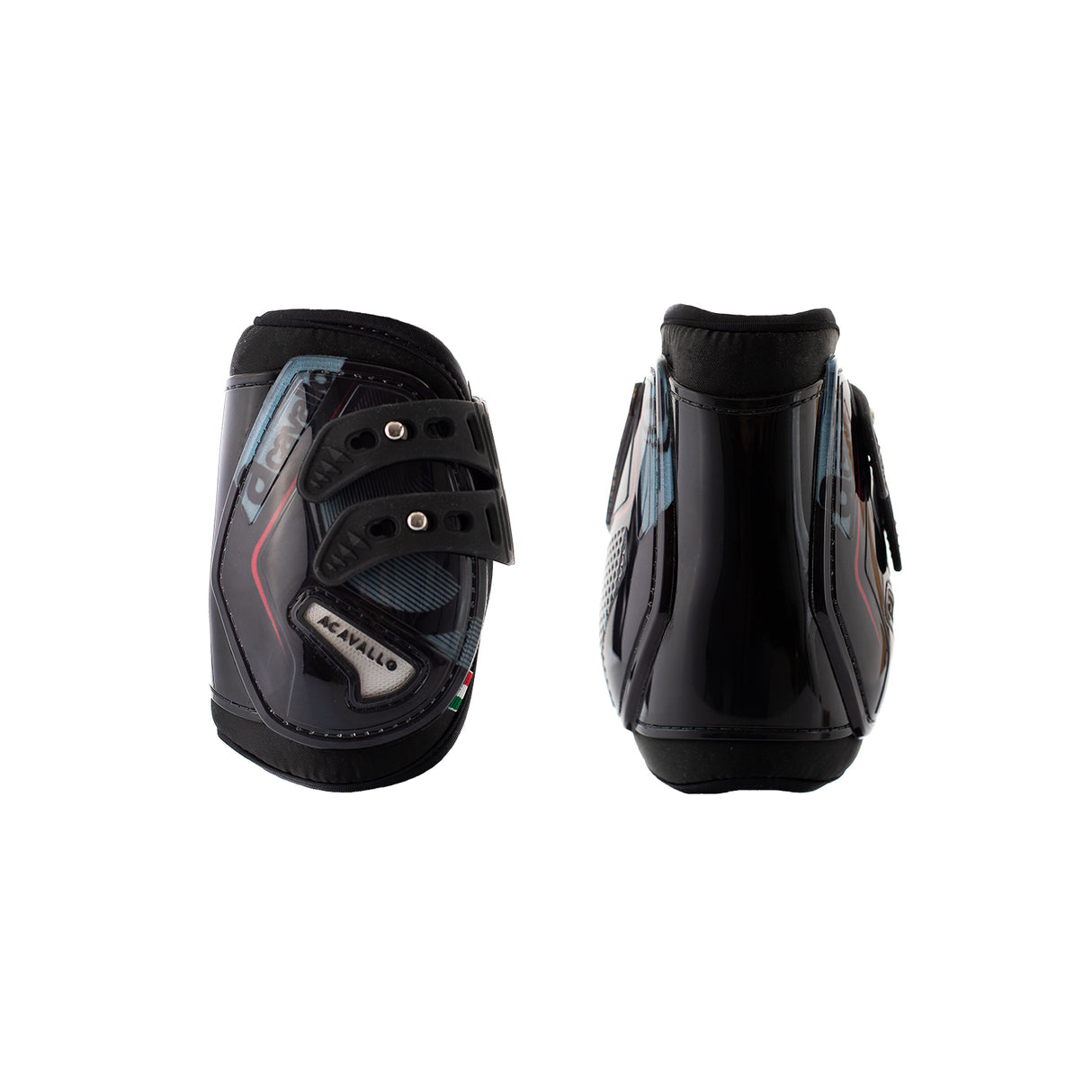 Acavallo Opera Fetlock Boots Elastic And Button Fastening #colour_black