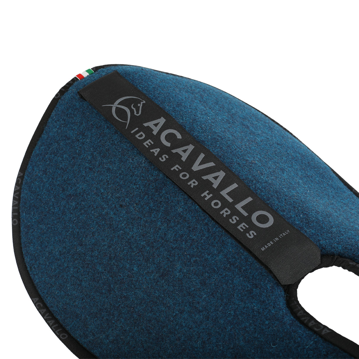 Acavallo Pad Piuma WFS Pocket Double Felt Rear Riser #colour_blue