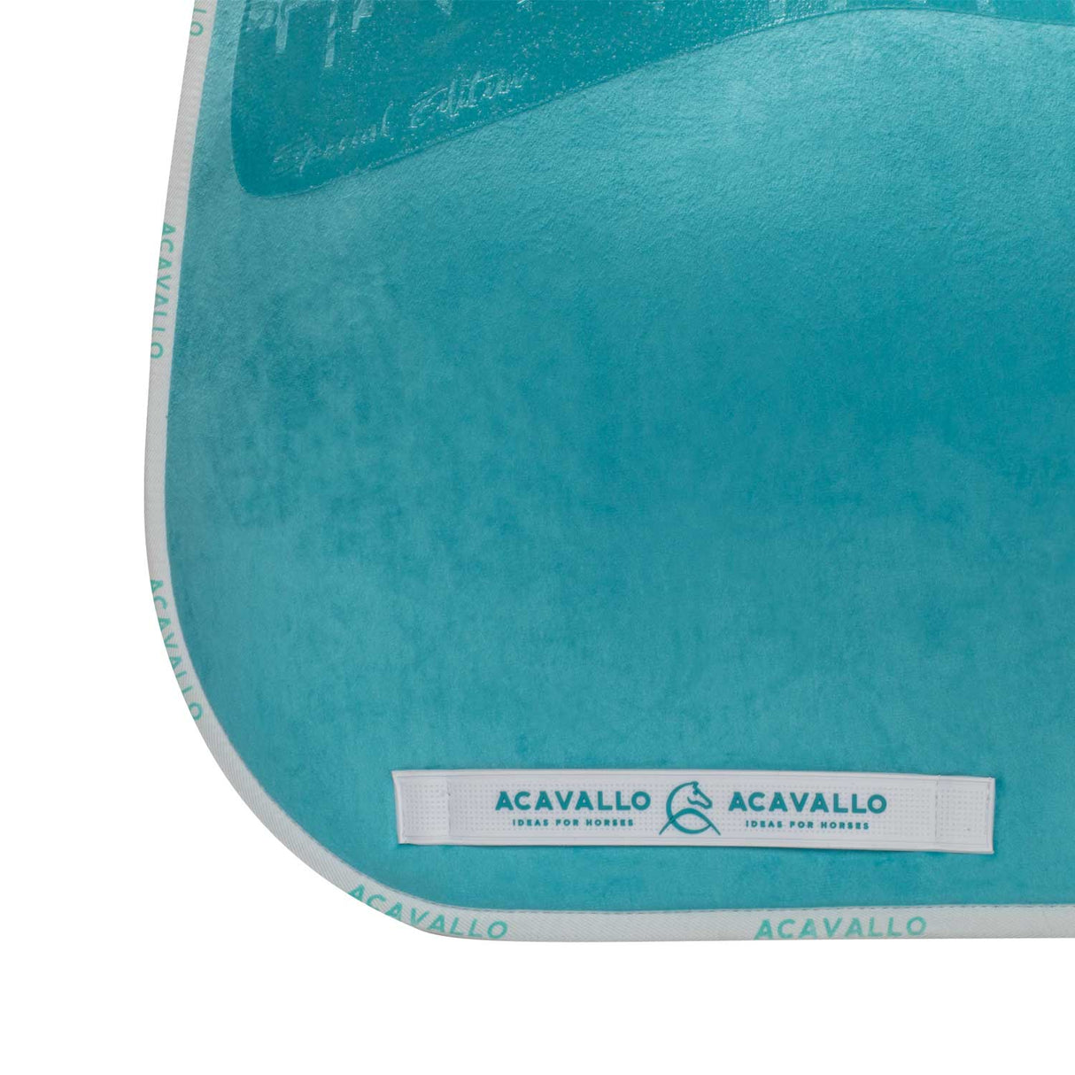 Acavallo Special Edition Saddle Pad DS CW-3Ds Louvre & Bamboo Silicone Grip #colour_blue