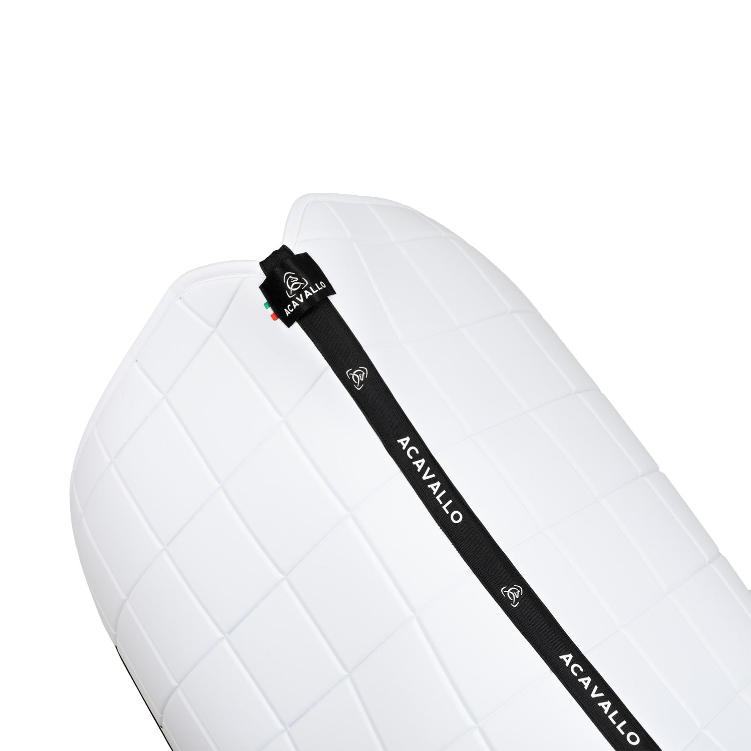 Acavallo Square Dressage Saddle Pad W/Square Back Corner #colour_white