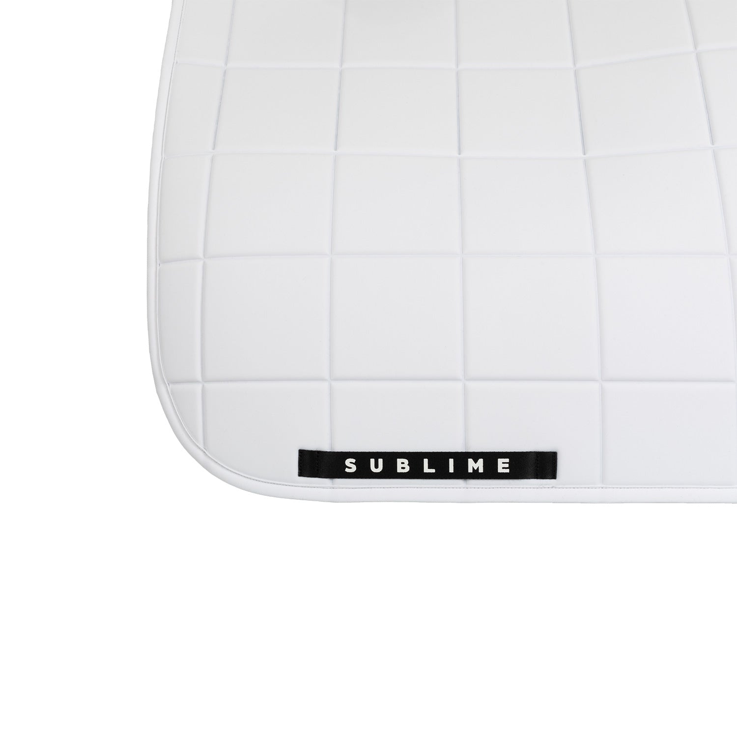 Acavallo Square Dressage Saddle Pad W/Square Back Corner #colour_white