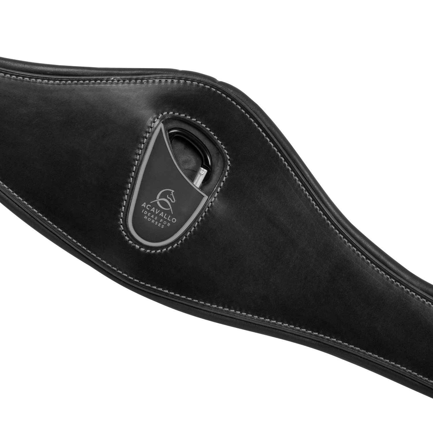 Acavallo Anatomical Jumping Girth Calfskin #colour_black