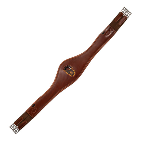 Acavallo Anatomical Jumping Girth Calfskin #colour_cognac