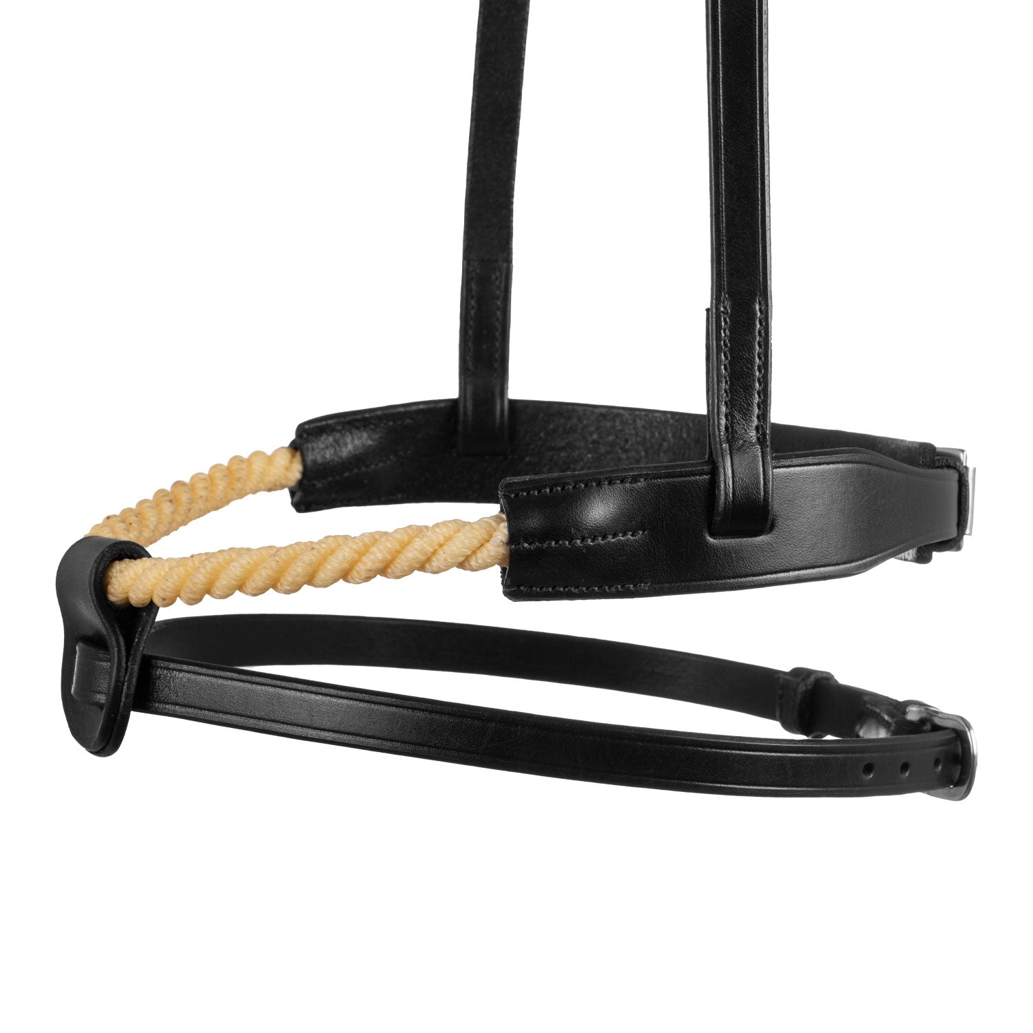 Acavallo Rope Flash Noseband #colour_black