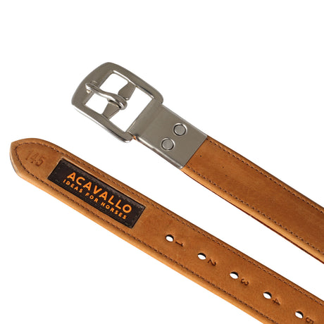 Acavallo Calfskin Stirrup Leathers Encased Buckle #colour_cognac