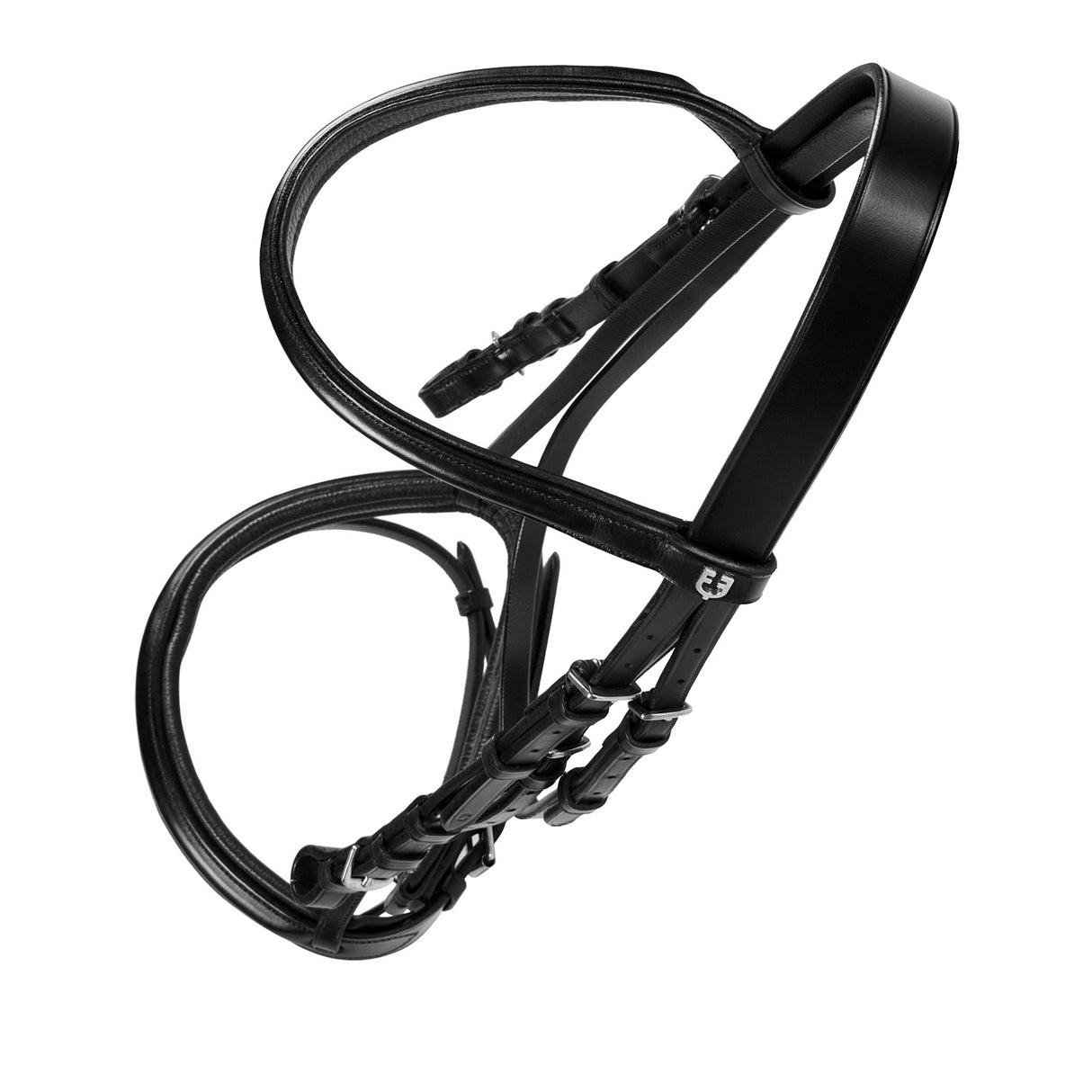 Equestro English Leather Bridle With Rubber Reins