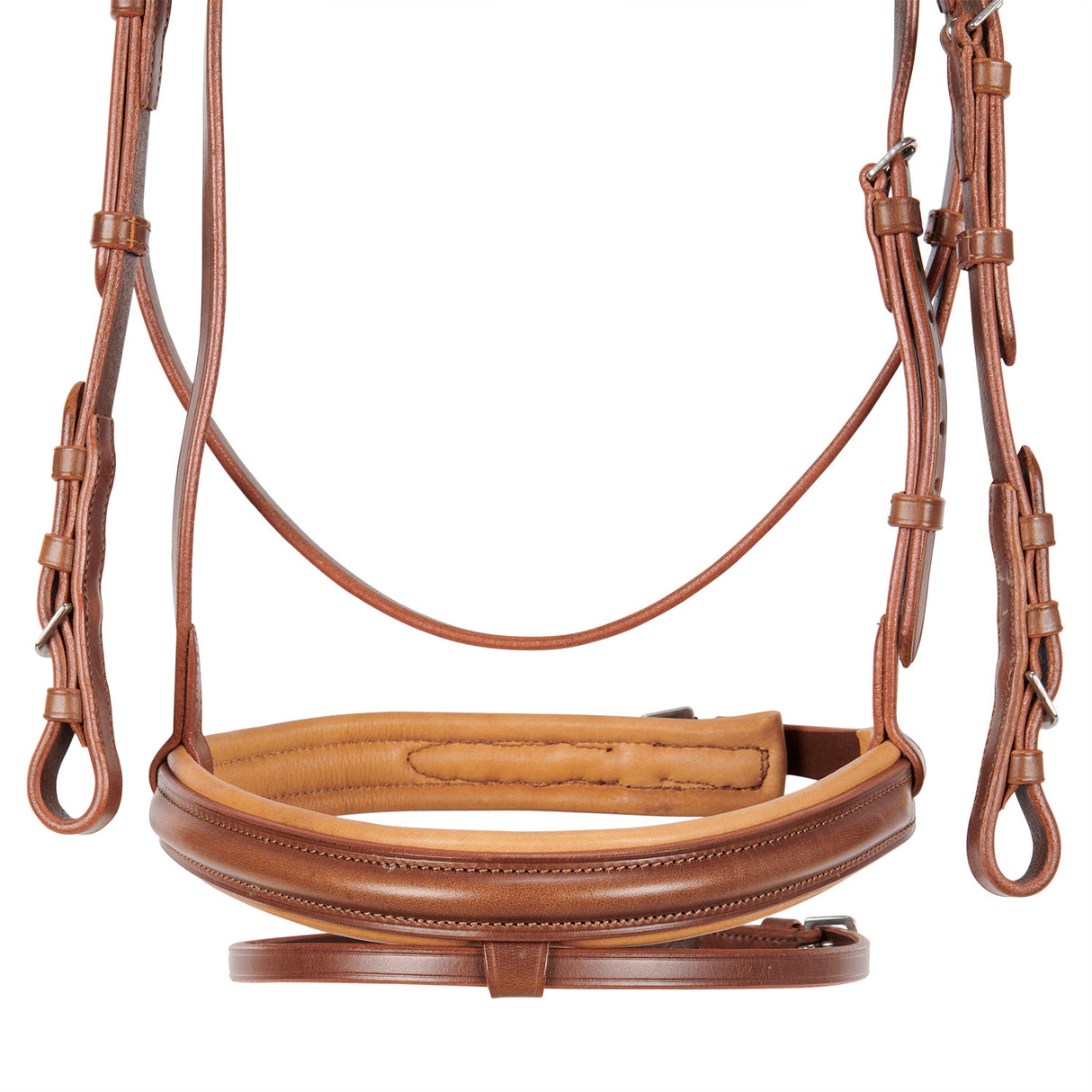 Equestro English Leather Bridle With Rubber Reins