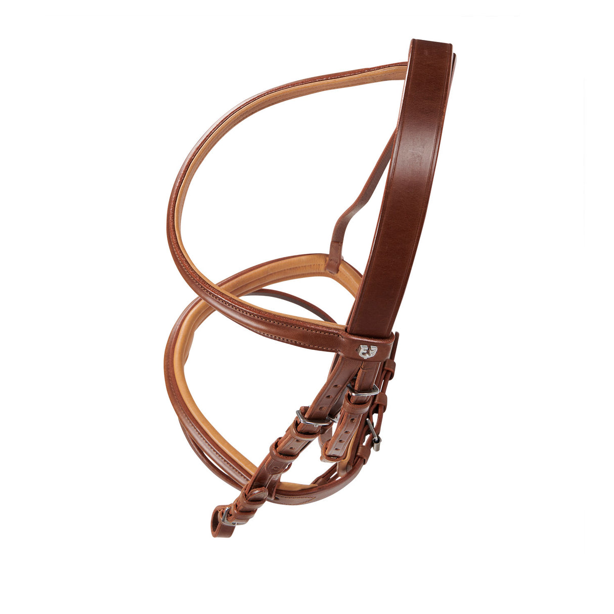 Equestro English Leather Bridle With Rubber Reins