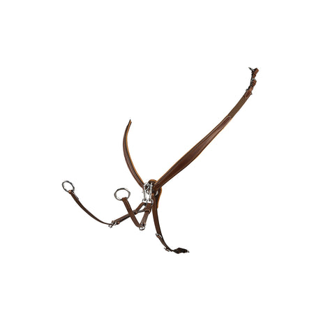 Equestro Tanned Leather Fork Breastplate #colour_cognac