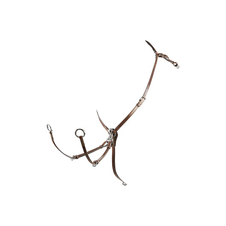 Equestro Tanned Leather Fork Hunting Breastplate #colour_cognac