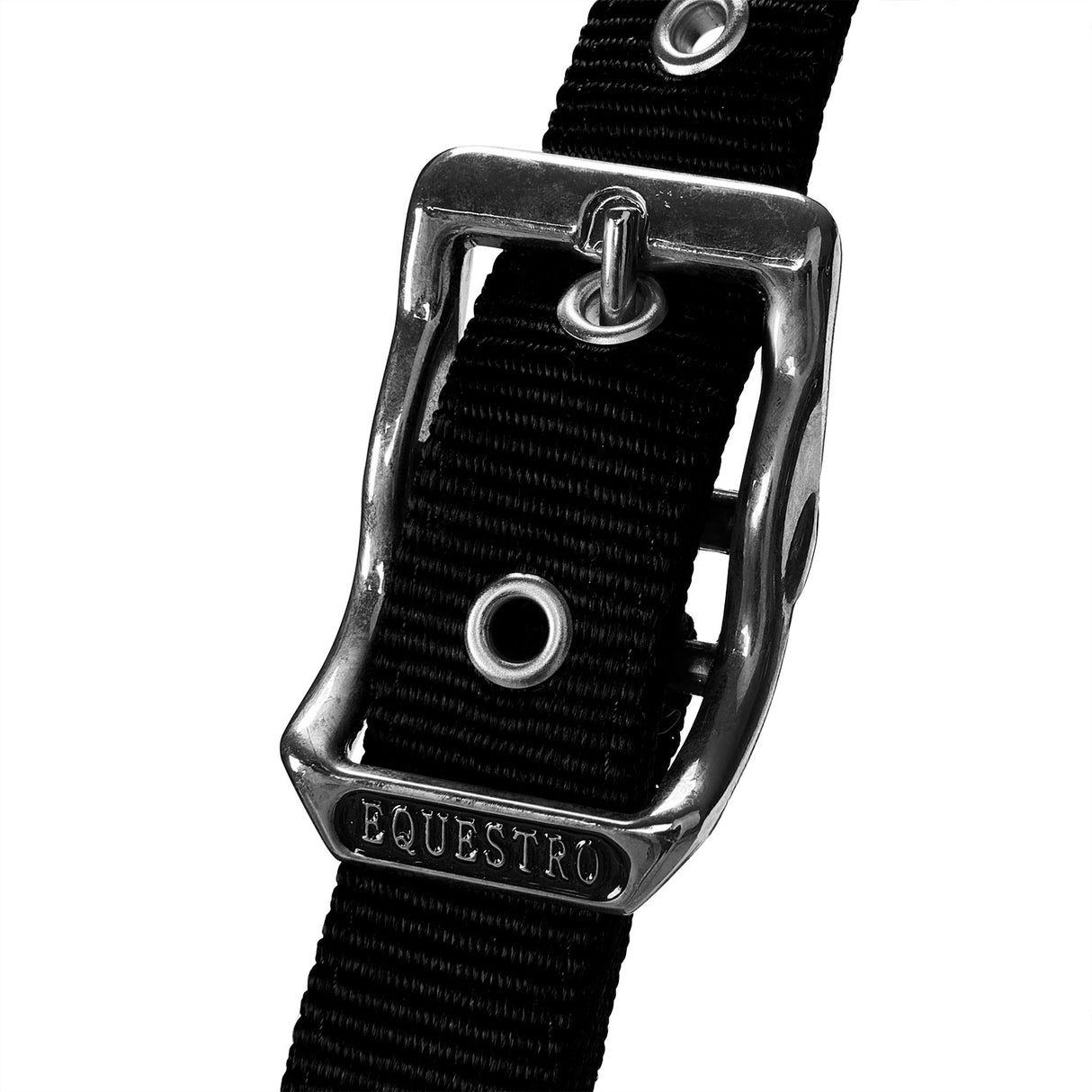 Equestro Halter With Double Adjustment And Lead Rope #colour_black