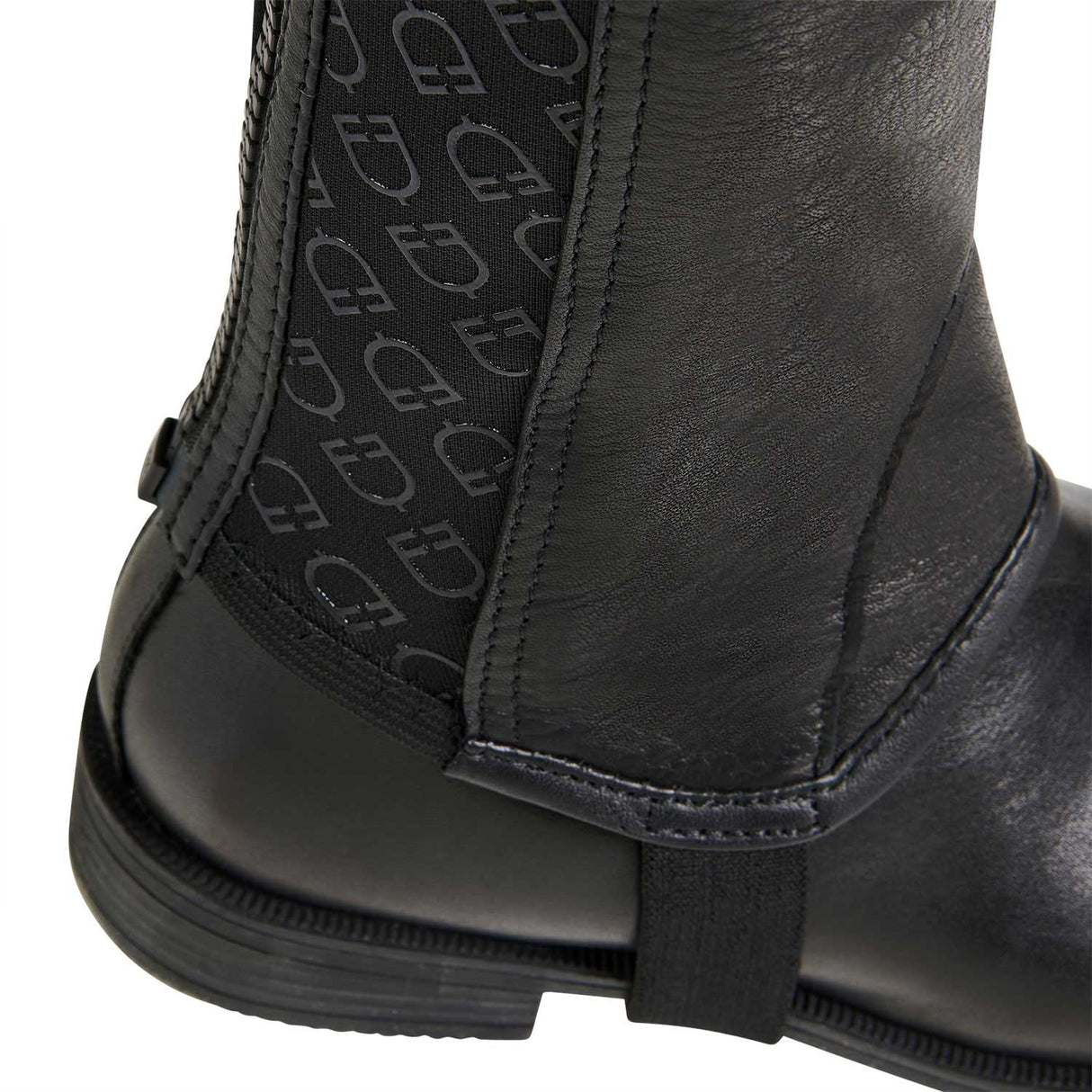 Equestro Unisex Gaiters Elastic Band With Logos #colour_black