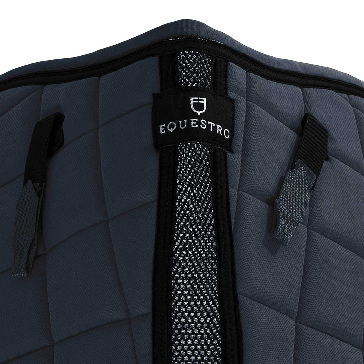 Equestro Jumping Saddle Pad In Breathable Technical Fabric #colour_blue
