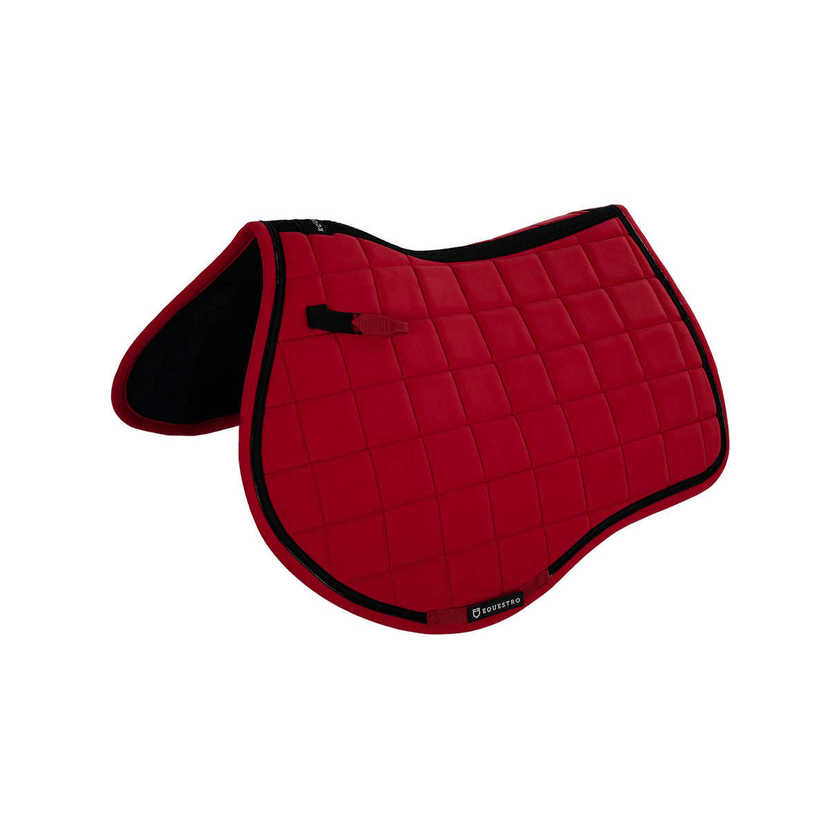 Equestro Jumping Saddle Pad In Breathable Technical Fabric #colour_red