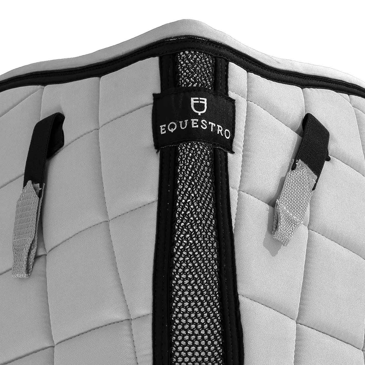 Equestro Jumping Saddle Pad In Breathable Technical Fabric #colour_white