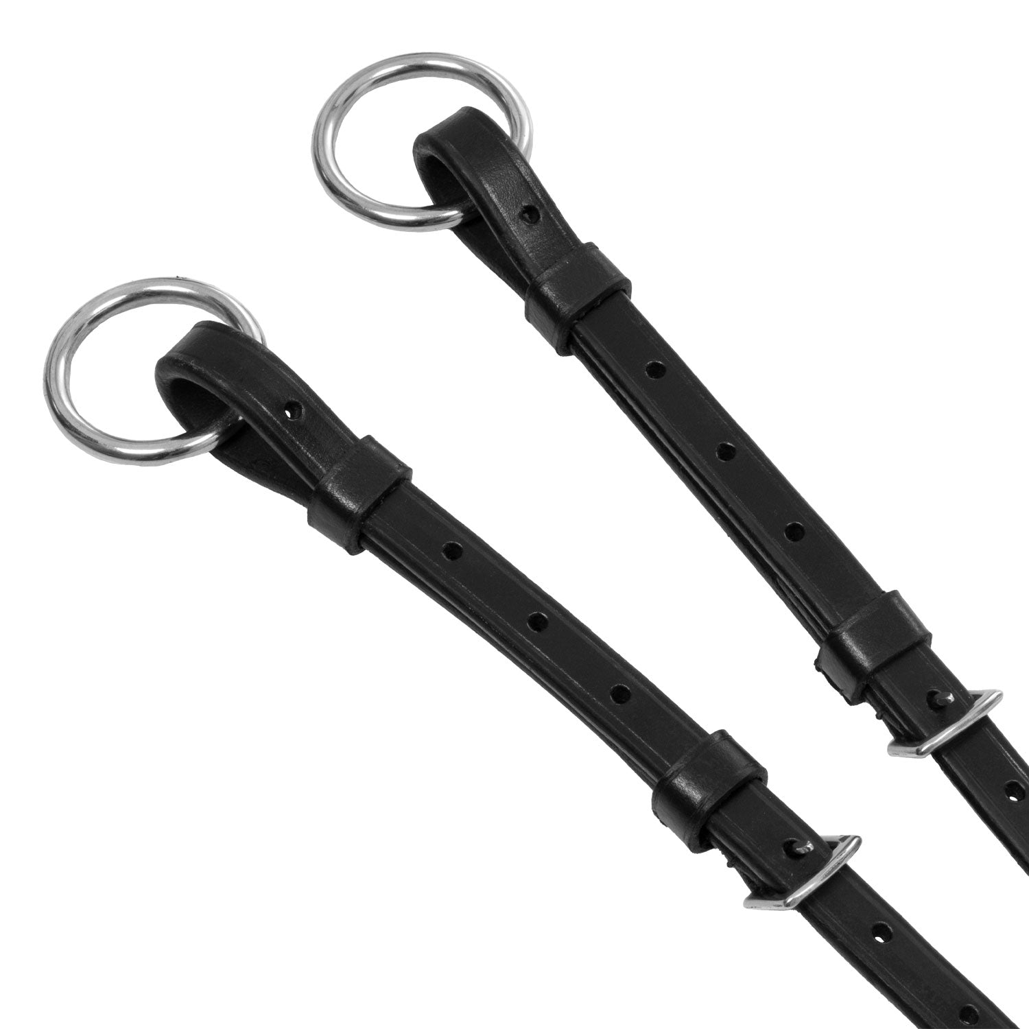 Equestro Martingale Leather Silver Seams #colour_black